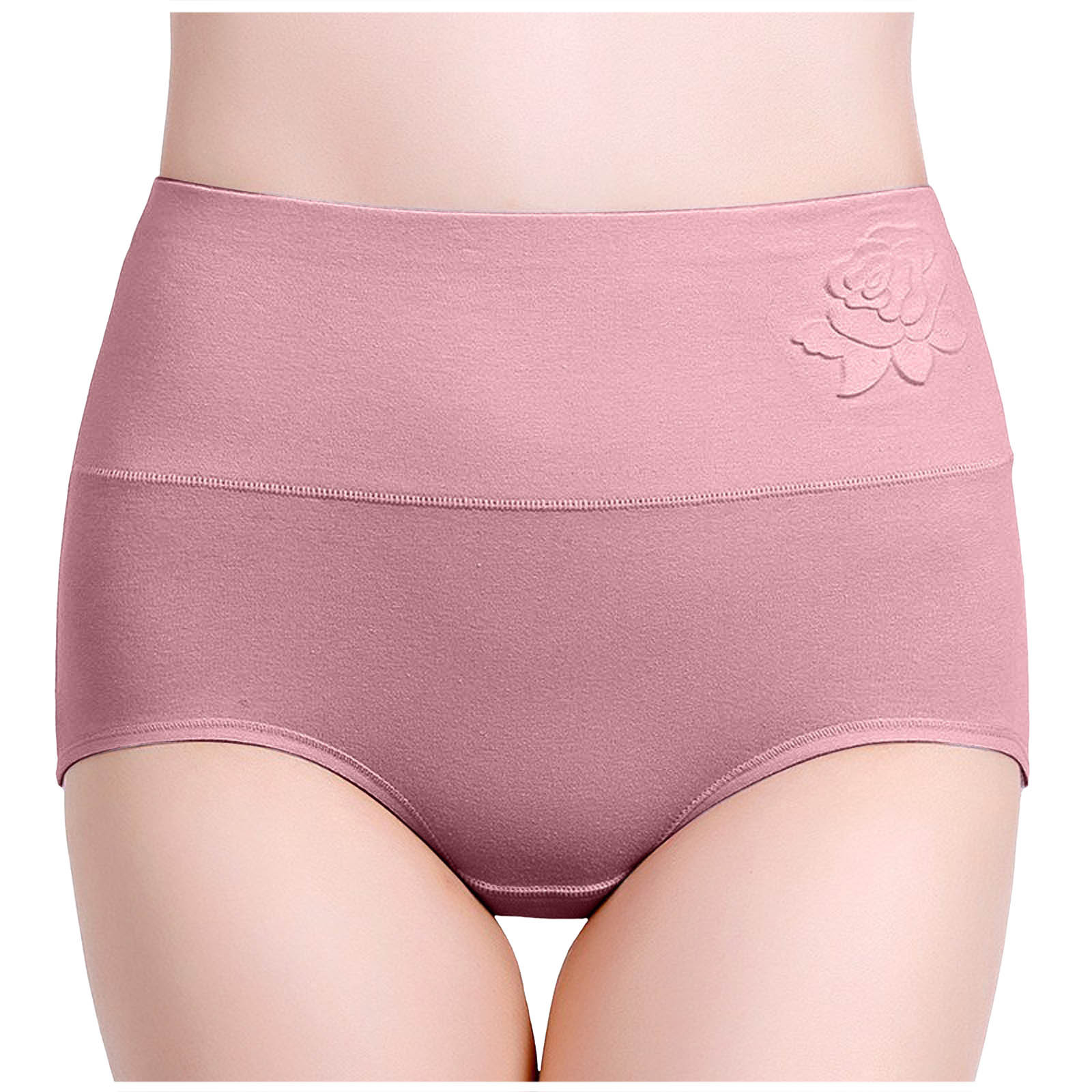 thumbnail image 2 of Braguitas posparto de cintura alta para mujer, cobertura total - Algodón, color liso, cómodas - L-XXL, 2 of 6